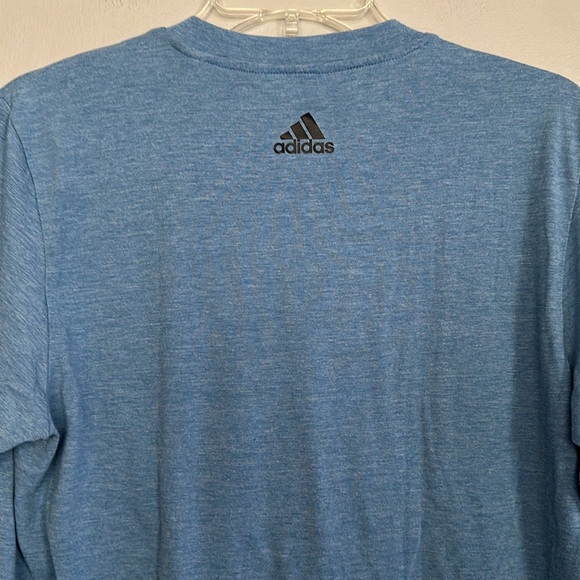 Adidas men blue heather Aeroready graphic tshirt for running, hiking or work out - Picture 7 of 9